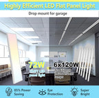 HOLDWILL 1X4 FT Led Flat Panel Light, 12 Pack 5CCT 3K/4K/4.5K/5.2K/6K Surface Mount Ceiling Light,Dimmable 5 Wattage Adjustable Edge-Lit Flush Mount or Drop Ceiling for Office,Shop and Super Market