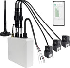 Smart Home Energy Monitor with 3 200A Clamps EdgeAnt, Real-Time Accurate Energy Consumption Tracking and Save Money, Home Energy Automation and Control, Solar Net Metering 2.4 GHz WiFi