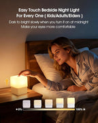 Soft Warm Night Light for Baby Nursery/Breastfeeding/Sleep Aid, Small Touch Lamps for Nightstand/Bedside, Fun Liftable/Rechargeable/Dimmable/2600K/Cordless, NightLight for Kids and Adults' Bedroom