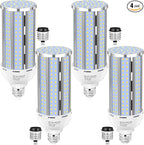 XYCN 4 Pack 100W Corn LED Light Bulb Fanless,5000K Daylight(1000 Watt Equivalent) E26/E39 Large Mogul Base LED Cob Lamp 15,800LM for Outdoor Indoor Garage Warehouse Factory Workshop Street Backyard