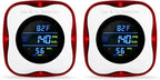 2 Packs Plug in Gas & Carbon Monoxide Detectors, 4-in-1 Natural Gas Leak Detector,Carbon Monoxide Alarm,4 Sensor °F&Humidity,CO & Propane Detector for Home,RV