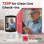 CallToU Elderly Monitor with Camera and Audio, 2-Way Talk Baby Monitors for Elderly No Wi-Fi Video Monitor for Elderly,Call Button for Elderly Home/Nursing Home Use | for Seniors, Dementia Patients