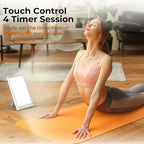 Fitfirst Light Lamp, 10000 Lux Sun Lamp, Gift for Women, 3 Color Temperature, 4 Brightness Levels, 15-60min Timer, Touch Control LED Lamp for Indoor/Office with Adapter