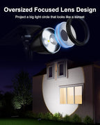 Solar Powered Sunset Spotlight Outdoor Waterproof Spot LED Accent Landscape Uplight for Outside Trees, House Flag, Sculptures, Lawn, Wall, Yard and Garden, Independently Adjustable Light & Panel