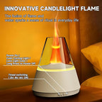 Essential Oil Diffuser, 7 Colors Flame Effect Aroma Humidifier with Timer, Ultrasonic Aromatherapy Diffuser for Home, Office, Bedroom, Yoga (White)