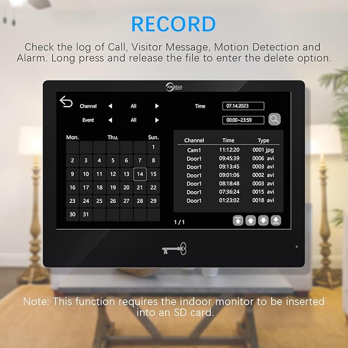 Wired Video Apartment Intercom System,Door Phone Kit,10 Inch Touch Monitor with 1080P HD Doorbell Camera,Supporting Motion Detecting 5 in 1 RFID Card Unlcking for Home Villa (1 Doorbell + 4 Monitor)