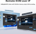 JetKVM KVM Over IP Computer Remotely Control, IP KVM Open-Source Touchscreen LCD for IP/MAC/HDMI/USB Status, KVM Switch for Home Offices & Data Center 1080p 60FPS Ultra-Low Latency