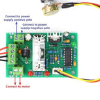 RioRand Upgraded Adjustable DC Motor Speed PWM Controller 10V 12V 24V 30V Reversing Switch 120W