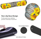 Keyboard Wrist Rest and Mouse Pad Wrist Support Set with Coasters, Ergonomic Gaming Mousepad for Home Office Working Studying Easy Typing & Pain Relief, Sunflower, You are My Sunshine