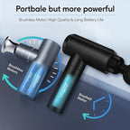 arboleaf Massage Gun Deep Tissue with Metal Head, Full-Metal Electric Portable Hand Held Massager Gun with Case for Back, Body Sore Muscles, Pain Relief, Gifts for Dad, Office, Home, Athletes