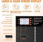 Automatic Chicken Coop Door Solar Powered, Aluminum Alloy Automatic Chicken Door with Large Size, 4 Modes, Timer & Light Sensor, Anti-Pinch Safety Design, LCD Display, Remote Control, Weatherproof