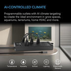AC Infinity Outlet AI+, Environment Controller, Smart WiFi Power Strip, Dual-Zone Temperature Humidity, Individual Control 8 Plugs, AI Targeting, Thermostat Greenhouse Aquarium Terrarium Home, 1800W
