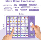Joyreal AAC Device for Autism, Non Verbal Communication Tools for Speech Therapy & Stroke Rehab. Communication Tablet, Autism Talking Aids with 8 Programmable Buttons & Adjustable Volume (Purple)