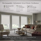 Zshine Motorized Blackout Window Blinds Customize Width (23-95 Inches) Remote Control Wireless and Rechargeable Roller Shades Blinds for Windows, Home, Office, Hotel, Club, Restaurant(82141F)
