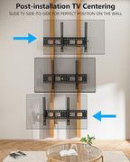 FORGING MOUNT Heavy Duty Tilting TV Wall Mount for Large TVs 55-120 Inch, Tool-Free Tilt Low Profile TV Mount,3-Stud Wall Mount Universal Bracket,VESA 900x600, Holds 275lbs, Fits 16/18/24/32" Studs