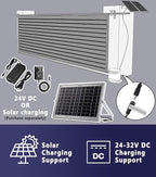 Blütezeit 1400lb Sliding Gate Opener, Solar Power | WiFi Control | Built-in Battery Backup, Rack Driven Automatic Slide Gate Motor with Remote Complete Kits (Racks & Solar Panel NOT Included)