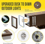 MZLITI 2-Pack Bronze Dusk to Dawn Outdoor Lights, Wall Light Wtih LED Bulbs, Modern Up Down Lights Outdoor, IP65 Waterproof Exterior Lighting Fixtures, Outside Lights for House for Porch, Garage