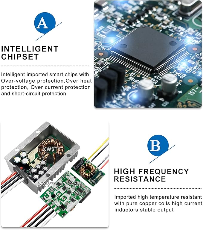 DC DC 12V to 19V 10A Step-up Module,Boost Converter 9V-13V to 19V Voltage Regulator,Waterproof Power Adapt 190W 19V Volt Transformer Module(12V to 19V 10A)