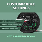 ECOELER Ceiling Mount Motion Sensor, 360 Degree Occupancy Sensor Switch, 10-40 Ft High Sensitive PIR Infrared Motion Activated Switch for CFL/LED/Incandescent Bulb, Black, UL & FCC Listed