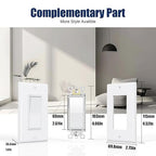 ThunderWay 3 Way Decorator Light Switch with Wall Plates, 15A 120/277V Decora Three Way Electrical Wall Paddle Rocker Switches Replacement, Residential Grade, UL Listed, Glossy White(30 Pack)