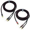 Arklove 15ft Shielded RCA Splitter Subwoofer Stereo Audio Video Cable 1 Female to 2 Male Dual Speaker Y Adapter Connector Extension Cord 24k Gold Plated(2 Pack)