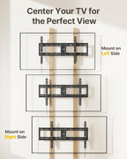 monTEK Heavy Duty Fixed TV Wall Mount for 43–95 Inch TVs, 1.1" Ultra Slim Low Profile Bracket, 200 lbs Capacity, Max VESA 800x400mm, Fits 16"/18"/24" Studs, Space-Saving for Large Flat & Curved TVs