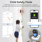 CPVAN WiFi Motion Sensor Alarm, 125dB Wireless DIY Smart PIR Motion Detector with Door/Window Sensor for Home Security System - On Spot Alarm & APP Alert, Black