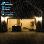 LEONLITE Motion Sensor Flood Light, ETL Listed, Aluminum LED Security Lights Dusk to Dawn, Adjustable Dual Heads, IP65 Waterproof, 1400lm Outdoor Floodlighting Fixture, 3000K Warm White, Bronze
