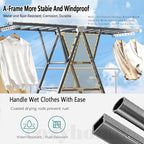 Heavy Duty Clothes Drying Rack Foldable –71" Extra Large Clothes Airer Drying Rack, Extra-ThickMetal Laundry Dryer Stand with Wheels, Free-Standing Design Indoor & Outdoor Use, 71inchx17.7inch