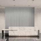 Art3d 8-Pack WPC Slat Wall Panel for Interior Wall Decor, Decorative Fluted Accent Wall Covering Panel for Living Room Bedroom TV Background Office, 96 x 6 Inch - Slate