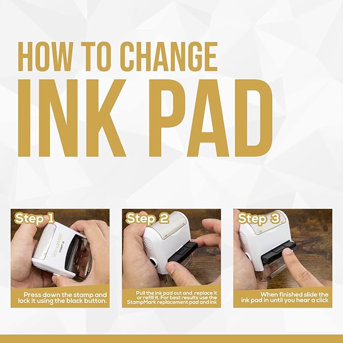 for Deposit Only Customized Office Self Inking Stamp - 4-Lines - Medium - Choose from 15 Ink Colors