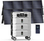 IEE SP5000 Solar Generator 5000W, 7680Wh Power Station with 2x400W Solar Panels, 5 AC Outlets(9000W Surge), 120V/240V Dual Voltage, LiFePO4 Battery for Home Backup Outdoors Camping RV Emergency