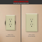 ENERLITES Duplex Receptacle Outlet Wall Plate, Jumbo Electrical Outlet Covers, Gloss Finish, Oversized 1-Gang 5.51" x 3.50", Polycarbonate Thermoplastic, 8821O-I-10PCS, Ivory, 10 Pack