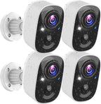 MaxiViz Security Cameras Wireless Outdoor (4 Pack), Battery Powered Cameras for Home Security with AI Motion Detection, 2K Color Night Vision, 2-Way Talk, IP66 Weatherproof, SD/Cloud Storage