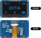 XIITIA 2pcs 2.42 inch 128x64 OLED LCD Display Module SSD1309 7 Pin SPI/IIC I2C Serial Interface for Arduino UNO R3 (Blue Light)