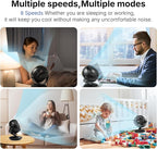 SIGBOT Fan for Bedroom with Remote,Ultra Quiet Desk Fans,with 3 Modes,8 Speeds,9-Hour Timer,10 inch,High-Velocity Cooling,Auto Oscillation Table Fans,Touch Control,for Home,Dorm,Clinic & Office