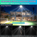 JAYNLT Y-6800W Solar Street Lights Outdoor, 600000LM 6500K Powerful Parking Lot Lights Commercial, Duks to Dawn Solar Lamp Outdoor with Motion Sensor for Yards, Driveways