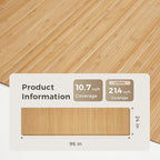 OUZUGIE 2 Pack 96x24 Inch Natural Bamboo Wall Panel – Twinned Carbides Pole Wrap Paneling for Walls, Ceilings, Cabinets, Furniture – Ideal for Bedroom, Living Room & Office DIY Decor