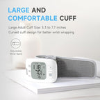 yuwell Wrist Blood Pressure Monitor | Clinical Accuracy, BP Machine for Home Use | Ultra Light Weight, Smart Inflation Blood Pressure Cuff, Large Display, 74 Readings, Rechargeable