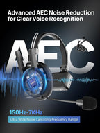 SYNCO XTALK XPRO Wireless Intercom Headset, 2.4GHz Full Duplex Wireless Communication Headset 500m/1640ft with Noise Reduction, Xtalk-Xpro1-Wireless-Headset-Intercom（Single）
