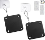 Rierdge 800g Set of 2 Punch-Free Automatic Sensor Door Closer, Multifunctional Drawstring Auto Door Closer for Residential Commercial Bedroom Room Storm (2 Pcs Black)