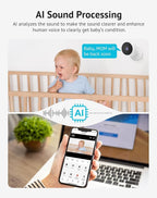 LaView 5MP 3K Cameras for Home Security Indoor,Home Security Camera for Baby/Elder/Pet/Nanny,Baby Cam Starlight Sensor Color Night Vision,US Cloud Service,Compatible with Alexa