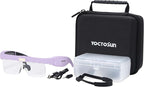 YOCTOSUN Headset Magnifier Glass with 3 LED Lights, Storage Case, Head Strap and 5 Detachable Lenses 0.75X,1.25X,2.0X,3.0X 4.0X, Magnifying Glasses for Close Work, Jewelry, Hobby, Crafts