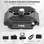 FALCAM F38 Camera Quick Release Plate Compatible with Camera Clip V3 and F38 Backpack Clip (Plate Only) - 2465