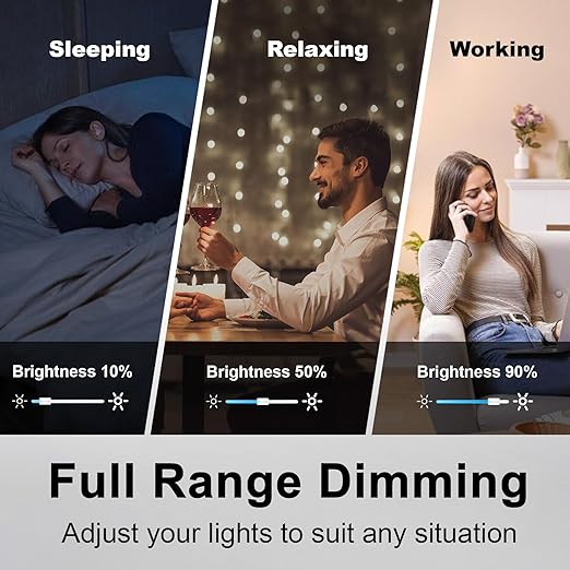 BESTTEN 20 Pack Dimmer Light Switch, Compatible with LED Dimmable Lamp, CFL, Incandescent, Halogen Bulb, Single Pole or 3 Way LED Slide Dimmer Switch, Decorator Wall Plate Included, UL Listed, White