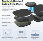 AUVON Wireless 24 Modes TENS Unit Muscle Stimulator for Pain Relief, Smart Rechargeable TENS Machine with Dual Size 6 TENS Pads for Physical Therapy, Pocket-Size TENS Device for Shoulder & Back Pain