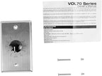 Rockville VOL70100 100W Wall Volume Controller 70V/100V, Stainless Steel Frame, Precise 12-Step Control, Easy Euro-Block Install, for Commercial Audio Systems