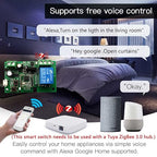 Newgoal Tuya Zigbee 1 Channel Smart Relay Module USB5V 7-32V Micro Switch with 433MHz RF Remote Control Light Switch Compatible with Alexa Google Home (Requires ZigBee Hub)