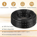 MOOKEERF 14/4 AWG Mini-Split Cable - 250FT 14 AWG 4 Conductor Control Cable 300V Stranded Oxygen-Free Pure Copper Wire for Mini Split Air Conditioner,Heat Pump,HVAC Systems and Speaker Systems