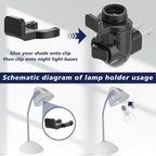 Tuanse 80 Sets Plug in Night Light Module Night Light Base with Shade Mounting Clip Plastic Lights Rotating Base for Making Your Own Decorative (Black)